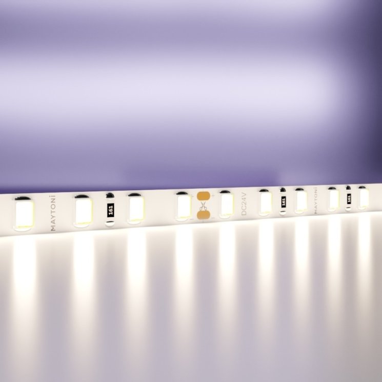 5м. Светодиодная лента белого цвета 4000К, 9,6W, 24V, 60LED, IP20 Led strip 20020