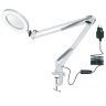 Настольная лампа на струбцице c увеличительным стеклом Uniel TLD-568 White-LED-300Lm-2700-5500K-Dimmer-X5 (UL-00007386)