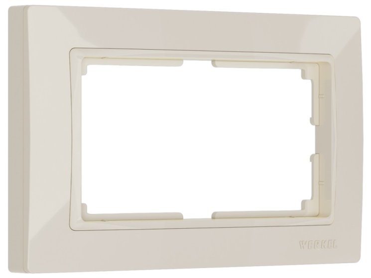Рамка для двойной розетки (слоновая кость, basic) Werkel W0082003
