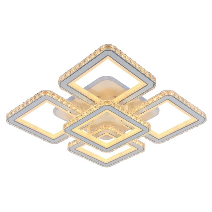 Светодиодная диммируемая люстра с ПДУ Profit Light 8048/4+1 WHT 300W+10W RGB