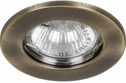 Светильник встраиваемый Feron DL10 потолочный MR16 G5.3 античное золото 15206