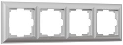 Рамка на 4 поста (серебряный) Werkel W0042206