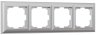 Рамка на 4 поста (серебряный) Werkel W0042206