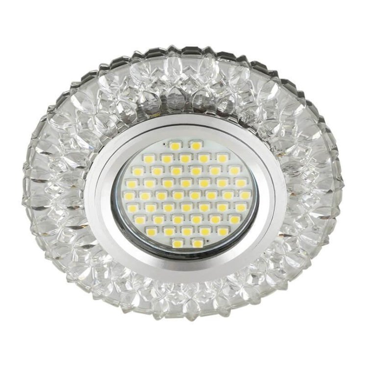 Встраиваемый светильник с LED подсветкой Fametto Luciole DLS-L138 Gu5.3 Glassy/Clear (UL-00003868)