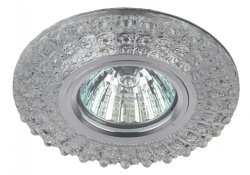 Встраиваемый светильник c LED подсветкой Эра DK LD2 SL/BL+WH (Б0019200)