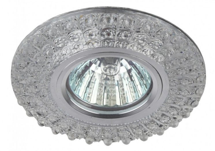 Встраиваемый светильник c LED подсветкой Эра DK LD2 SL/BL+WH (Б0019200)