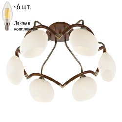 Потолочная люстра с лампочками Velante 270-507-06+Lamps E14 Свеча