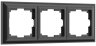 Рамка на 3 поста (черный матовый) Werkel W0032208