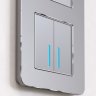 Рамка на 2 поста Platinum (алюминий) Werkel W0022606