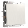 Выключатель одноклавишный проходной (перламутровый рифленый) Werkel W1112013