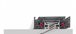 Профиль для монтажа однофазного шинопровода в натяжной потолок 2м St-Luce ST001.129.00