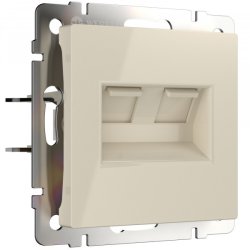 Розетка двойная Ethernet RJ-45 (слоновая кость) Werkel W1181103