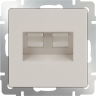 Розетка двойная Ethernet RJ-45 (слоновая кость) Werkel W1181103