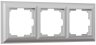 Рамка на 3 поста (серебряный) Werkel W0032206