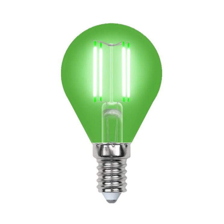 Светодиодная лампа E14 5W (зеленый) Air Uniel LED-G45-5W-GREEN-E14 GLA02GR (UL-00002987)