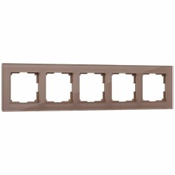 Рамка на 5 постов Favorit (латте, стекло) Werkel W0051142