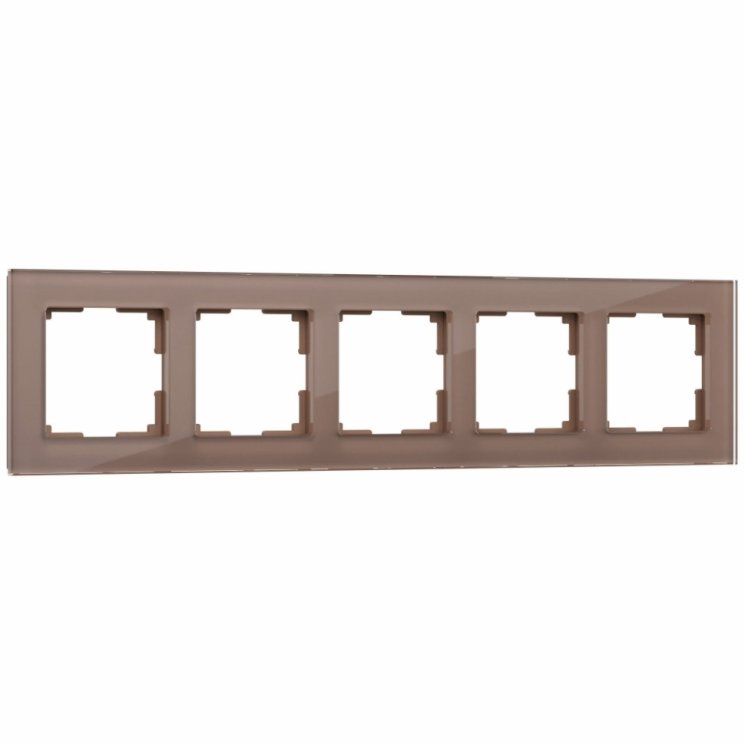 Рамка на 5 постов Favorit (латте, стекло) Werkel W0051142