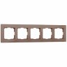 Рамка на 5 постов Favorit (латте, стекло) Werkel W0051142