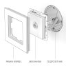ТВ розетка проходная (слоновая кость) Werkel W1184003