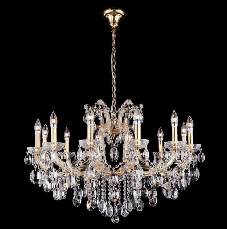Подвесная люстра Crystal Lux Hollywood SP12 Gold (2011/312)