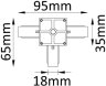 Соединитель Т-образный для однофазного шинопровода CLT 0.211 Crystal Lux (CLT 0.211 03 BL)