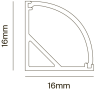2м. Встраиваемый алюминиевый профиль для светодиодной ленты Maytoni Led strip ALM008S-2M