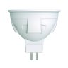 Диммируемая светодиодная лампа GU5.3 6W 3000K (теплый) Uniel LED-JCDR 6W-WW-GU5.3-FR-DIM PLP01WH (UL-00003991)