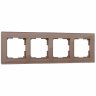 Рамка на 4 поста Favorit (латте, стекло) Werkel W0041142