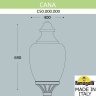 Уличный фонарь на столб Fumagalli Cana C50.000.000.AYE27