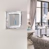 Выключатель двухклавишный с подсветкой (cеребряный рифленый) Werkel W1120109
