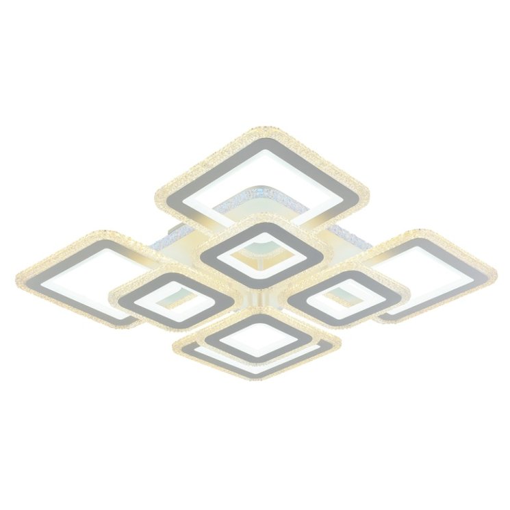 Светодиодная диммируемая люстра с ПДУ Profit Light 8085/4+4 WHT 337W+10W RGB