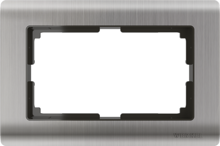 Рамка для двойной розетки (глянцевый никель) Werkel W0081602