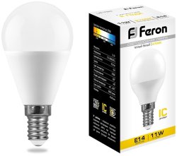 Лампа светодиодная Feron LB-750 Шарик E14 11W 2700K 25946