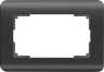 Рамка для двойной розетки (графит) Werkel W0082104