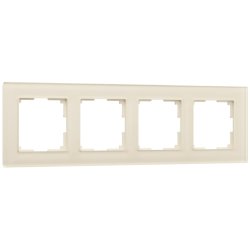Рамка на 4 поста Favorit (молочный, стекло) Werkel W0041141