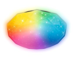 Потолочная светодиодная люстра с пультом ДУ и подсветкой RGB Ambrella light Orbital FF418
