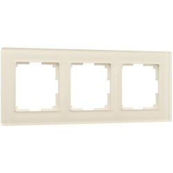 Рамка на 3 поста Favorit (молочный, стекло) Werkel W0031141