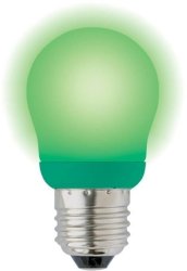 Энергосберегающая лампа E27 9W зеленый Uniel ESL-G45-9-GREEN-E27 (3039)