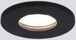 Встраиваемый влагозащищенный светильник Elektrostandard 125 MR16 черный матовый (a053360)