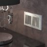 Выключатель двухклавишный проходной (cеребряный рифленый) Werkel W1122009