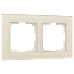 Рамка на 2 поста Favorit (молочный, стекло) Werkel W0021141