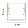 2м. Накладной алюминиевый профиль для светодиодной ленты Maytoni Led strip ALM007S-2M