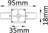 Соединитель прямой для однофазного шинопровода CLT 0.211 Crystal Lux (CLT 0.211 01 WH)