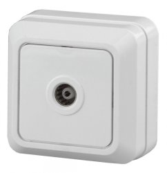 Розетка TV одиночная (белый) Quadro Intro 2-301-01 (Б0027658)
