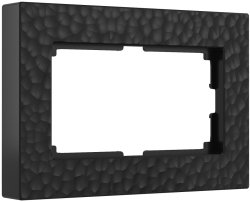 Рамка для двойной розетки (черный) Hammer Werkel W0082408