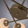 Люстра на штанге Arte lamp Marco с поддержкой Алиса A2703PL-6SG-A
