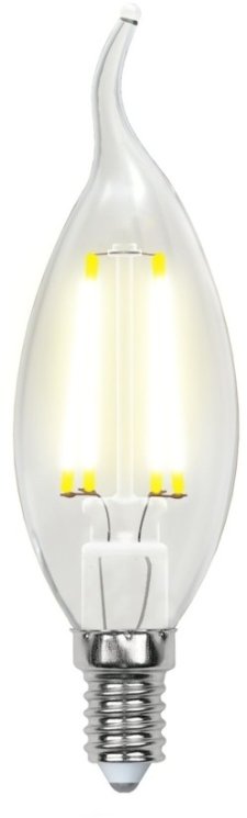 Филаментная светодиодная лампа E14 6W 3000K (теплый) Sky Uniel LED-CW35-6W-WW-E14-CL PLS02WH (UL-00000200)
