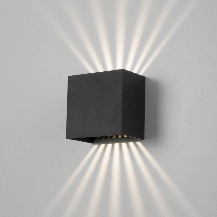 Уличный настенный светильник Elektrostandard Sole 35149/D черный (a058892)
