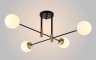 Потолочная люстра Crystal Lux с лампочками FIDEL PL4 BLACK+Lamps E27 P45