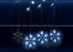 Светодиодная гирлянда (11129) Uniel занавес 220V белый ULD-E2706-100/DTA White IP20 SNOWFALL